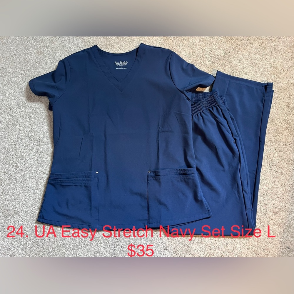 Uniform Advantage Easy Stretch Navy Scrub Set